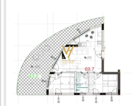 Tirane, shitet apartament 2+1+Ballkon Kati 1, 275 m² 190.000 € (KODRA E DIELLIT)