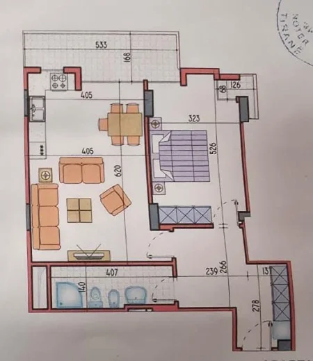 Tirane, shitet apartament 1+1 Kati 8, 190000 € (Ish Tregu Elektrik — Muzeu I Shkencave te Natyres)