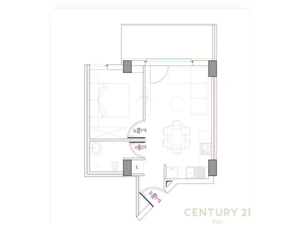 Tirane, shitet apartament 1+1 Kati 9, 46 m² 125.000 € 