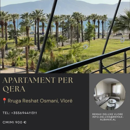 Shqiperi, jepet me qera apartament 2+1 Kati 3, 110 m² 900 € (Rruga Reshat Osmani, pran Shkolles se Marines,Lungomare, Vlorë)