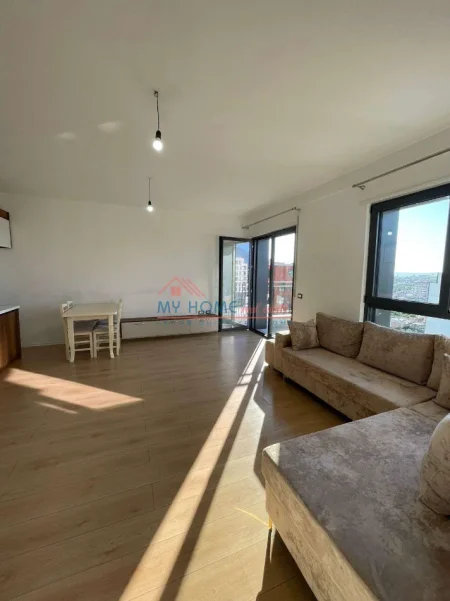 Tirane, jepet me qera apartament 1+1+Ballkon Kati 9, 65 m² 550 € (Rruga Filip Jano)
