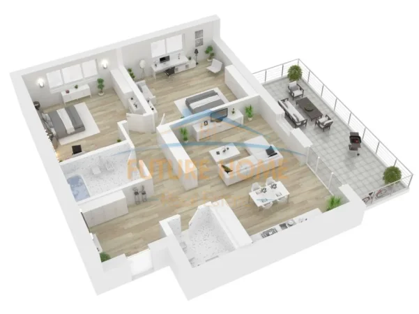 Tirane, shes apartament 2+1 Kati 7, 230 m² 250.000 € (fresk)