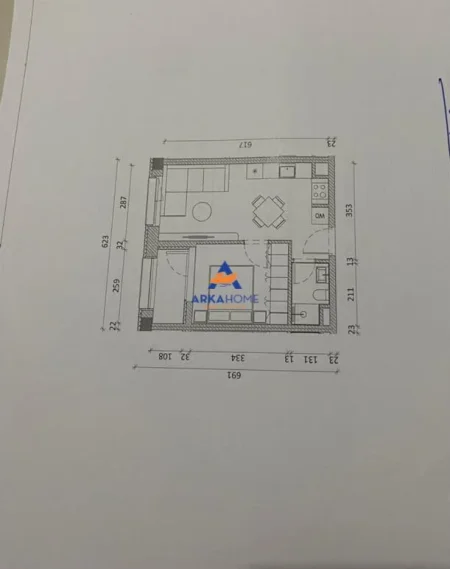 Tirane, jepet me qera apartament 1+1+Ballkon Kati 10, 49 m² 79.800 € 