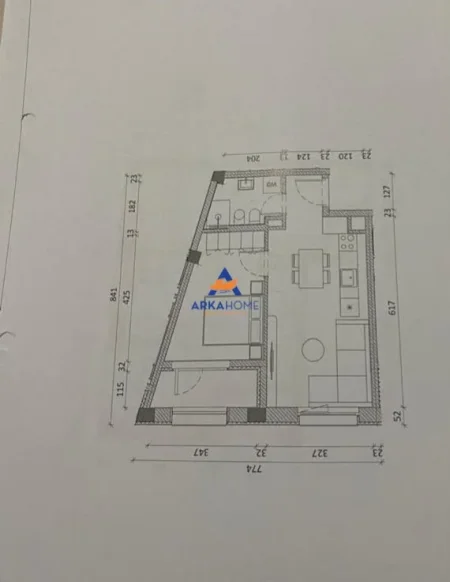 Tirane, shitet apartament 1+1+Ballkon Kati 3, 61 m² 97.600 € 