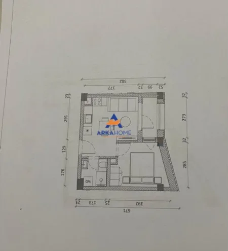 Tirane, shitet apartament 1+1+Ballkon Kati 2, 45 m² 72.000 € 