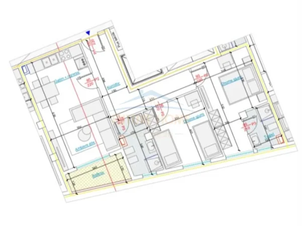 Tirane, shitet apartament 2+1 Kati 4, 98 m² 166.500 € (Perballe Spitalit Amerikan 3)