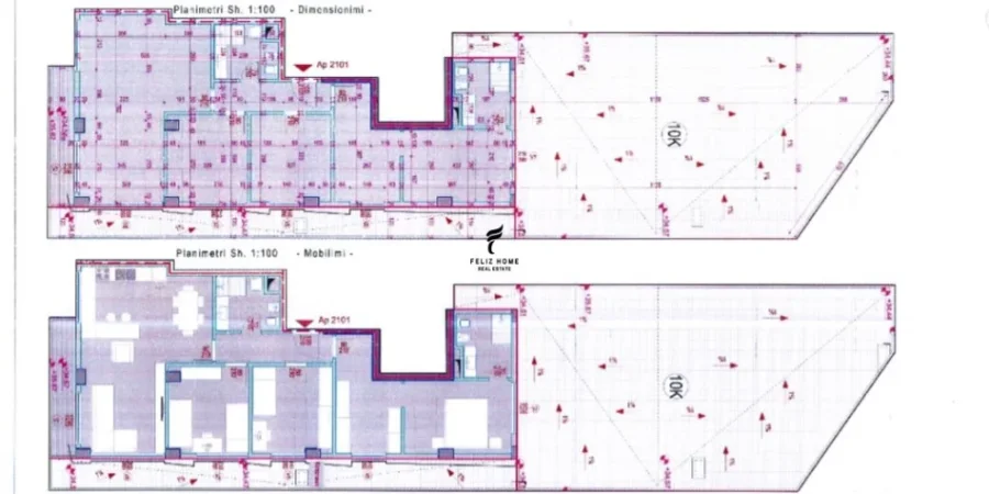 Tirane, shitet apartament 3+1 Kati 10, 137 m² 520.000 € (KOMUNA E PARISIT)