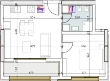 Tirane, shitet apartament 1+1+Ballkon Kati 17, 73 m² 265.000 € (Pazari i Ri, AFA TOWER)