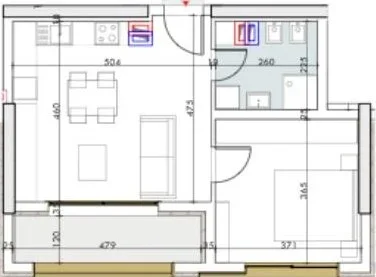 Tirane, shitet apartament 1+1+Ballkon Kati 18, 73 m² 270.000 € (Pazari i Ri, AFA TOWER)