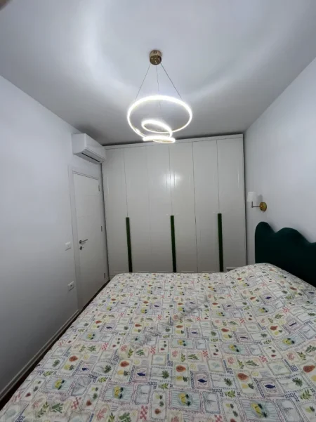 Tirane, jepet me qera Apartament 1+1 Kati 5, 70 m², Mobilim i Ri, me Parket, Cmimi 55.000 Lekë të Reja (diskutueshëm), Pranë Bulevardit te Ri, Tiranë.