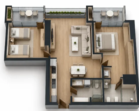 Tirane, shitet apartament 2+1 , 102 m² 213.465 € (Lion Park 2, Rruga Dritan Hoxha)