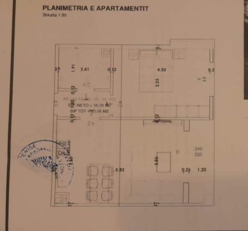 Tirane, shitet apartament 1+1+BLK Kati 7, 65 m² 70.000 Euro (prane Big Market)