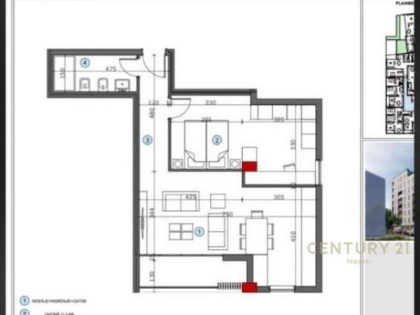 Tirane, shitet apartament 1+1+BLK Kati 2, 86 m² 80.000 Euro