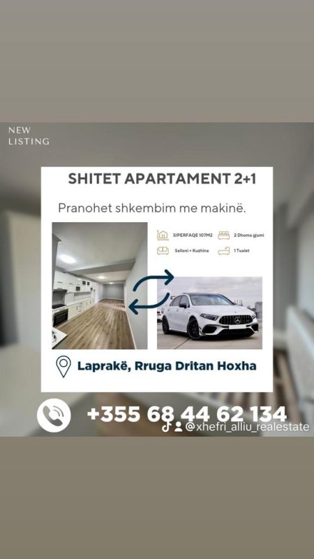 Tirane, shitet apartament 2+1+BLK Kati 10, 107 m² 128.000 Euro