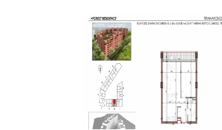 Tirane, shitet apartament 1+1+Ballkon Kati 4, 79 m² 103.000 € (Shkoze)