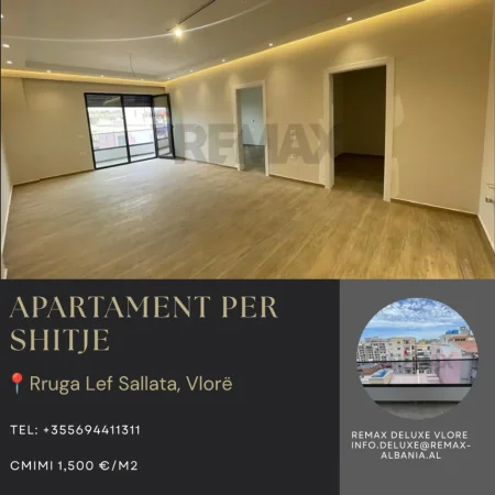 Vlore, shitet apartament 2+1+Ballkon Kati 8, 107 m² (Rruga Left Sallata, Vlore)