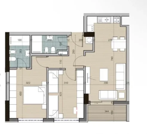 Tirane, shitet apartament 2+1 , 104 m² 125.000 €