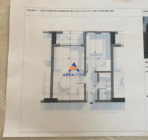 Tirane, shitet apartament 1+1+Ballkon Kati 8, 67 m² 101.340 € 