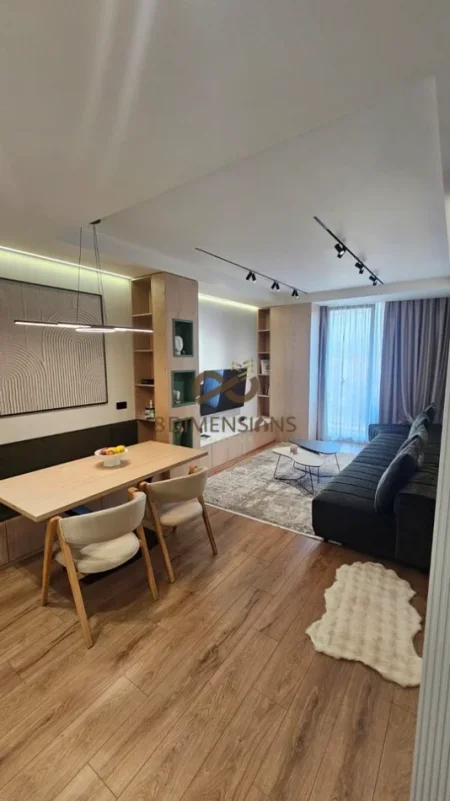 Tirane, jepet me qera apartament 1+1+Ballkon Kati 10, 75 m² (Mine Peza)
