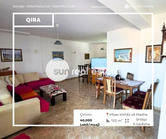 Shkoder, jepet me qera shtepi Vile 3 Katshe Kati 2, 120 m² (MBAS KISHES SE MADHE)
