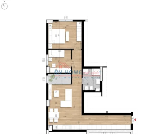 Tirane, shitet apartament 2+1+Ballkon Kati 9, 92 m² 155.700 € (Fusha e Aviacionit)