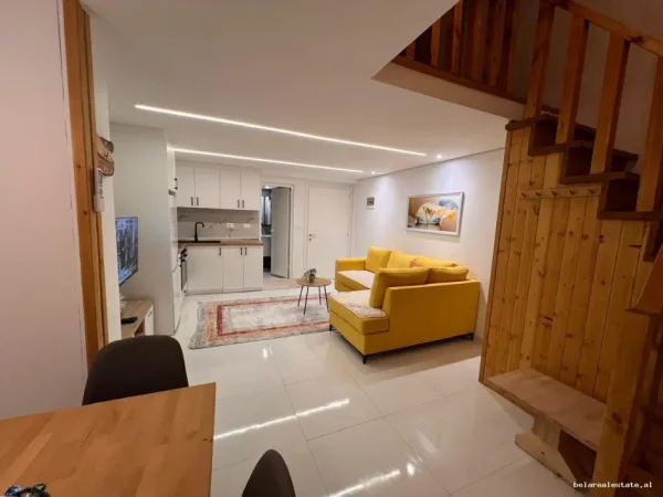 Tirane, jepet me qera apartament duplex 1+1+Ballkon Kati 0, 50 m² 500 € (shkolla e kuqe)