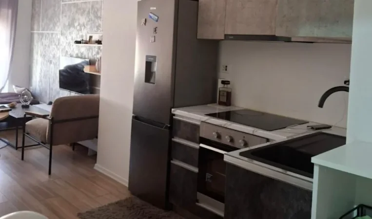 Tirane, jepet me qera apartament 1+1+Ballkon Kati 8, 65 m² 500 € (rruga ali dem)