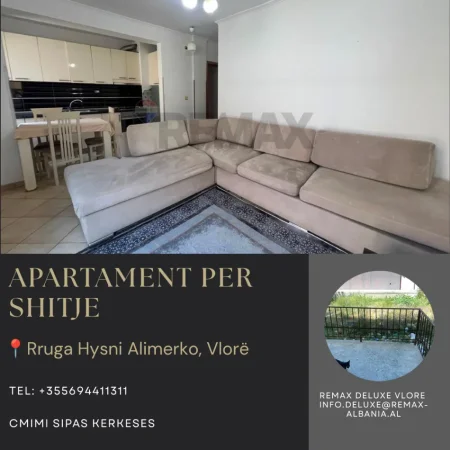 Vlore, shitet apartament 2+1 Kati 1, 58 m² (Rruga Hysni Alimerko, Vlorë)