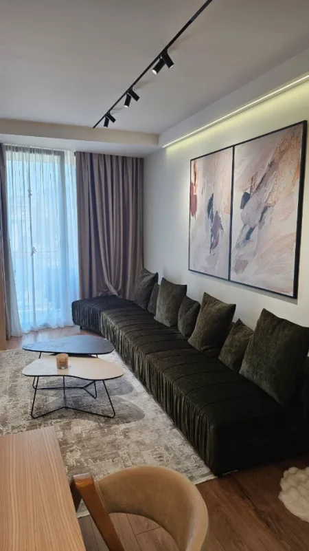 Tirane, jepet me qera apartament 1+1 Kati 10, 75 m² 900 € (Mine Peza)