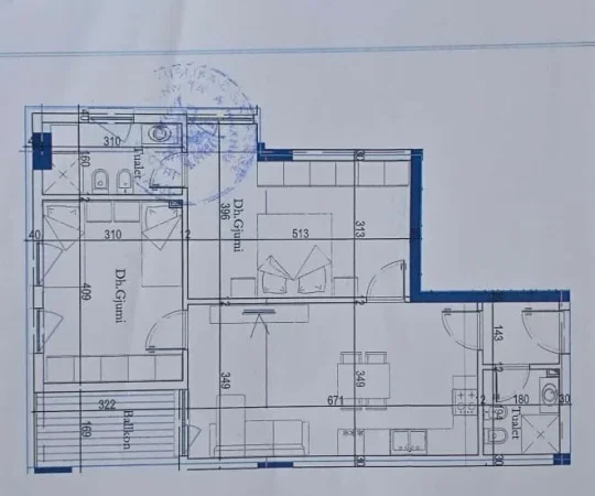 Tirane, shitet apartament 2+1+Ballkon Kati 1, 96 m² 147.000 € (Ish dogana)