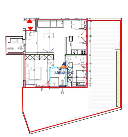 Tirane, shitet apartament 2+1+Ballkon Kati 0, 81 m² 189.602 € 