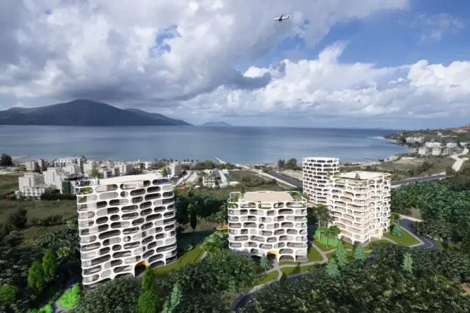 Vlore, shitet apartament 2+1+Ballkon Kati 4, 110 m² (Prane Diellit , Radhime)