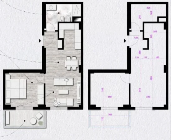 Tirane, shitet apartament 1+1+Ballkon Kati 9, 64 m² 140.000 € (Don Bosko)