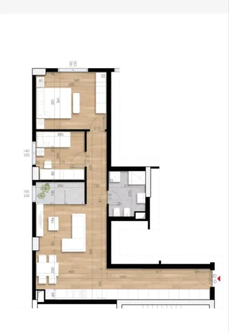 Tirane, shitet apartament 2+1 Kati 9, 92 m² 155.700 € (Fusha Aviacionit)