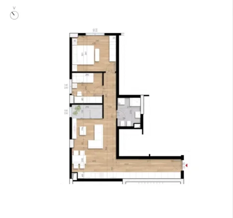 Tirane, shitet apartament 2+1 Kati 9, 92 m² 155.700 € (Fusha Aviacionit)