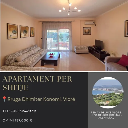 Vlore - Lungomare, shitet apartament 1+1+Ballkon Kati 3, 92 m² 157.000 € (Rruga Dhimitër Konomi, Vlore)