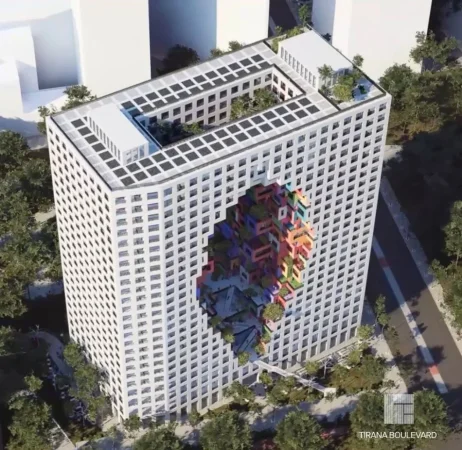 Tirane, shitet apartament 1+1 Kati 17, 84 m² 207.025 € (Bulevardi I Ri)