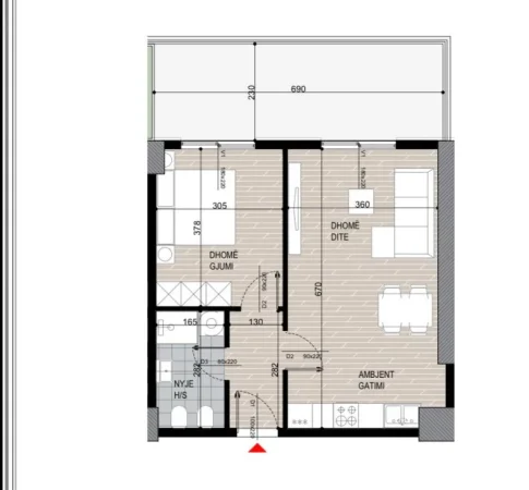 Tirane, shitet apartament 1+1 Kati 6, 85 m² 135.000 € 