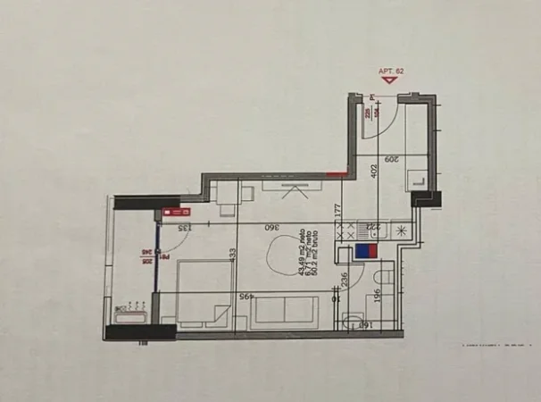 Tirane, shitet apartament 1+1+Aneks+Ballkon Kati 11, 51 m² 95.000 € (rruga e kavajes)