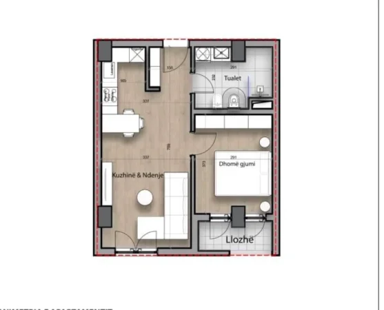 Tirane, shitet apartament 1+1 , 66 m² 106.912 € (Porcelan)