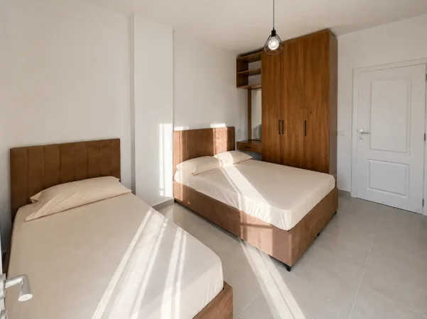 Durres, jepet me qera apartament 1+1+Aneks+Ballkon Kati 1, 64 m² 380 € (Golem)
