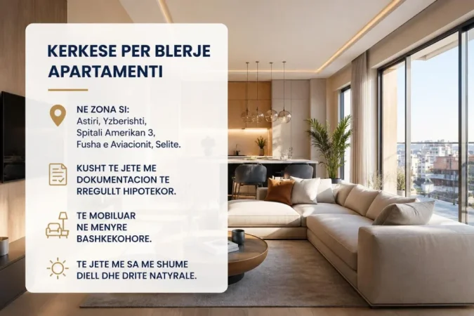 KERKESE PER BLERJE APARTAMENTI