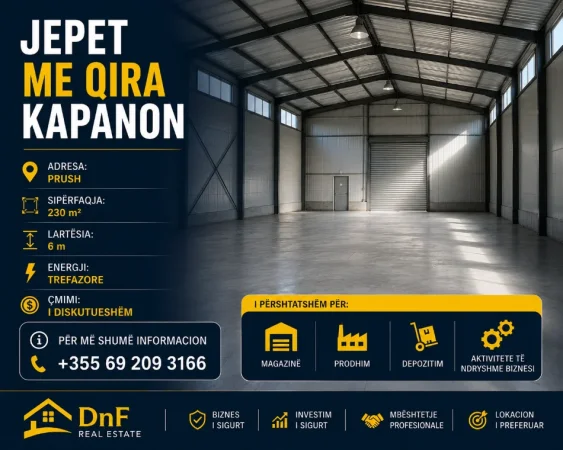 Tirane, jepet me qera ambjent biznesi Kati 0, 230 m² (Prush)