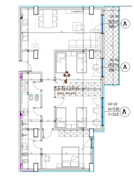 Tirane, shitet apartament 3+1+Aneks+Ballkon Kati 6, 164 m² 271.656 € (Kodra e Diellit)