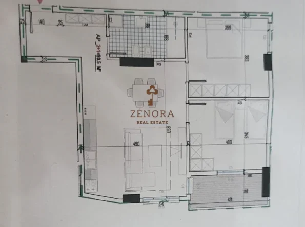 Shqiperi, shitet apartament 2+1+Ballkon Kati 5, 105 m² 127.068 € (Babrru)