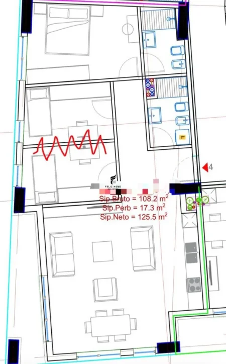 Tirane, jepet me qera zyre Kati 2, 126 m² 700 € (BULEVARDI I RI)