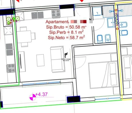 Tirane, jepet me qera zyre Kati 1, 60 m² 600 € (BULEVARDI I RI)
