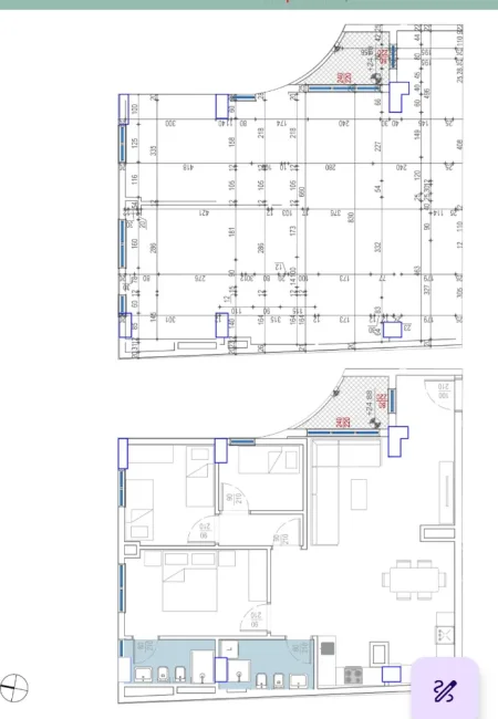 Shitet Ap: ✨️ 3+1+2🚾 1 Ballkon📍(Zogu Zi - Trius Residence) Sip. 125.2 m²) 🔥 Kati 7, Çmimi: 313K ✅️ Ultra Pamje