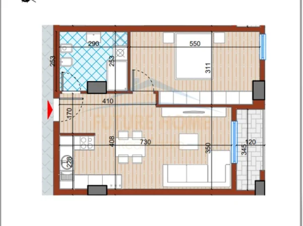 Tirane, shitet apartament 1+1+Aneks+Ballkon , 74 m² 133.400 € (URBAN VISTA)