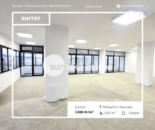Tirane, shitet ambjent biznesi Kati 9, 202 m² (MBIKALIMI I KAMZES, TIRANE)